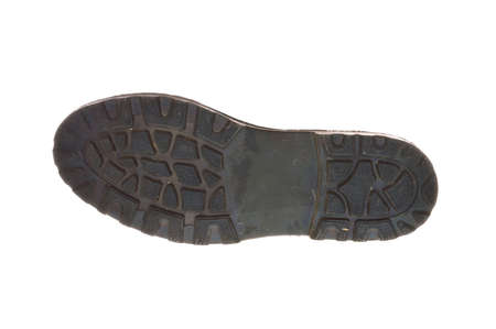 work boots isolated on white backgroundの写真素材