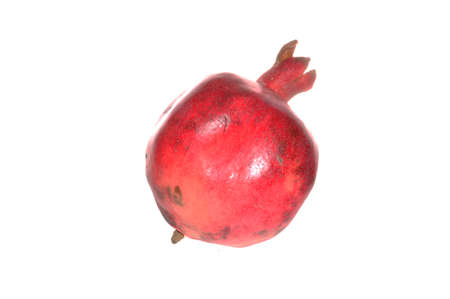 red pomegranate isolated on white backgroundの写真素材