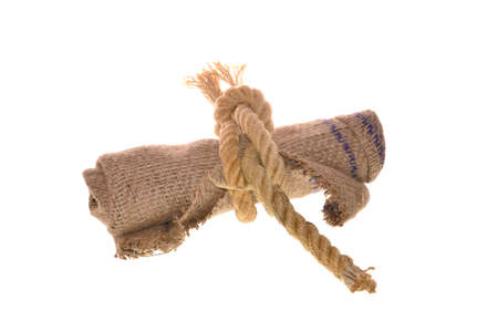 rag bag isolated on white backgroundの写真素材