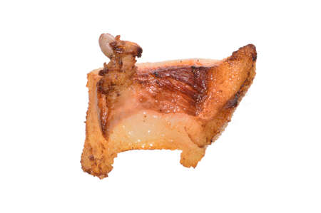 lard isolated on white backgroundの写真素材