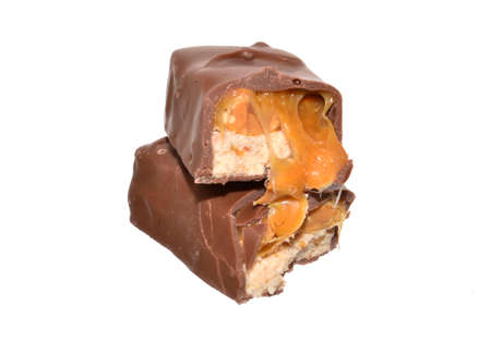 chocolate candy isolated on white backgroundの写真素材