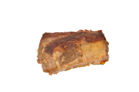 fried meat isolated on white background
