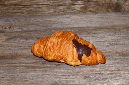 croissant isolated on white backgroundの写真素材