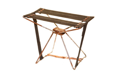 folding chair isolated on white backgroundの写真素材