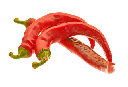 chili pepper isolated on white backgroundの写真素材