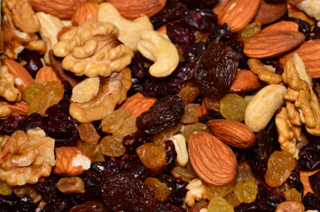 dried fruits isolated on white backgroundの写真素材
