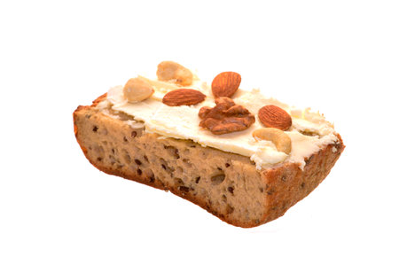 bread isolated on white backgroundの写真素材