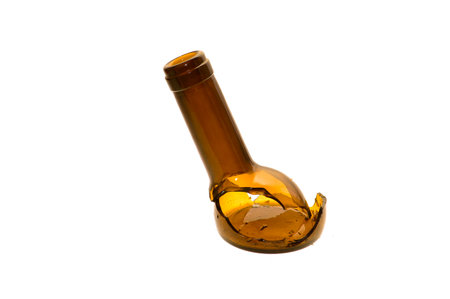 glass bottle isolated on white backgroundの写真素材