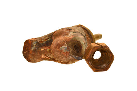 rusty metal isolated on white background