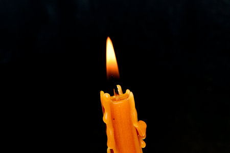 church candle isolated on white background