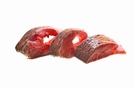 fish meat isolated on white background