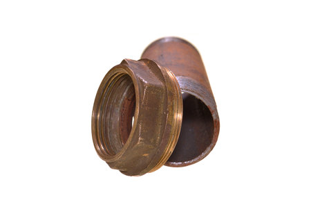threaded pipe isolated on white background