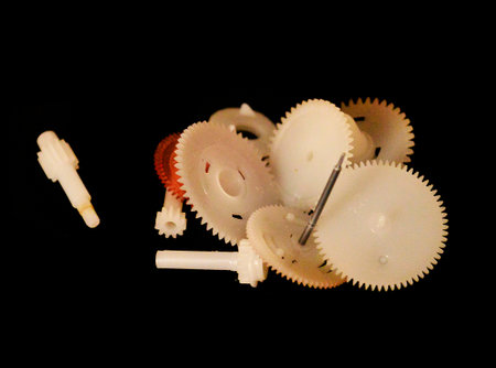 gear detail isolated on black background