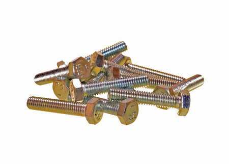 bolts on white background