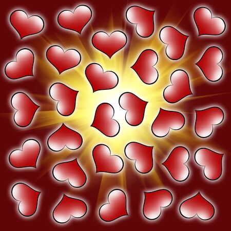 Valentine's day hearts background. Love wrapping paperの写真素材
