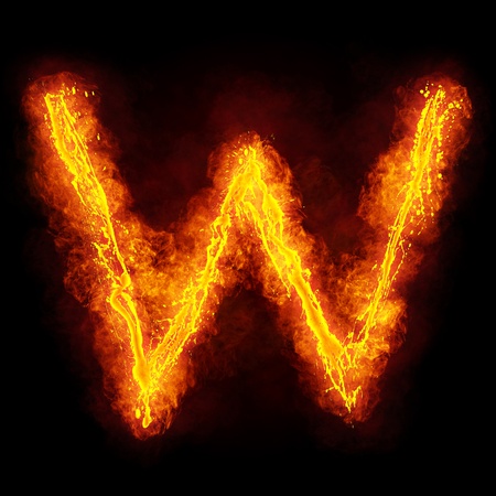 Fiery Font. Bright flamy font symbol. For writing words use Screen blending modeの写真素材