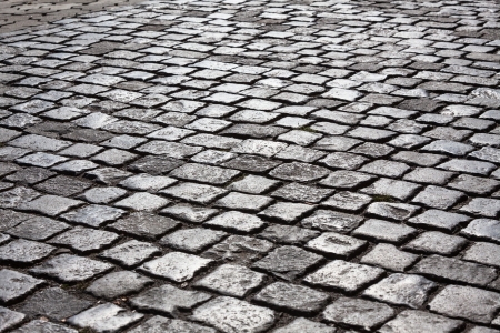 Abstract background of cobble stone road の写真素材