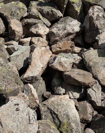 Mountain alpine valley stones rocks. High Tatras, Slovakiaの写真素材