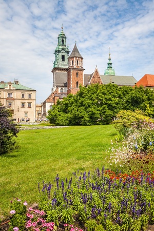 Historic castle in the old city of Krakow. Polandのeditorial素材