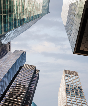  Manhattan modern architecture. Manhattan is the most densely populated of the five boroughs of New York Cityの写真素材