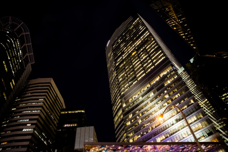 SINGAPORE - DECEMBER 9, 2014: View of skyscrapers in Singapore. Singapore is the world's fourth...