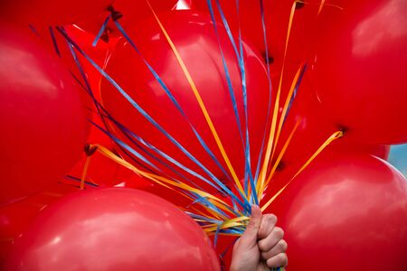 KIEV, UKRAINE - May. 01, 2015: Flashmob Poppies of memory on Independence Square in Kyivの写真素材