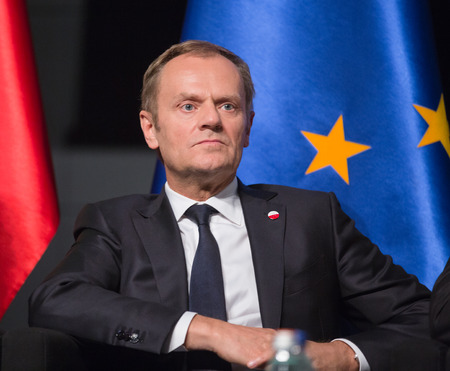 GDANSK, POLAND - May 07, 2015: President of the European Council, Donald Tusk during events to mark the 70th anniversary of the victory over Nazism in Europeのeditorial素材