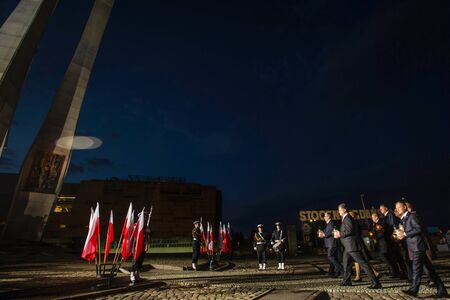 GDANSK, POLAND - May 07, 2015: President of Ukraine Petro Poroshenko during events to mark the 70th anniversary of the victory over Nazism in Europe in Gdansk (Poland)のeditorial素材