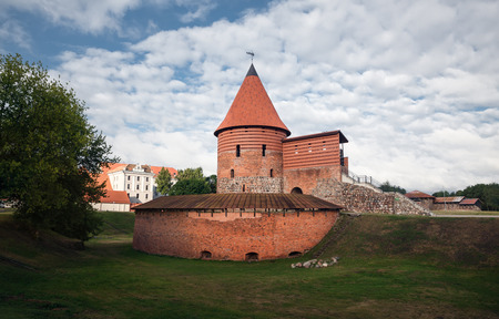 Historical gothic Kaunas Castle from medieval times in Kaunas, Lithuania.のeditorial素材