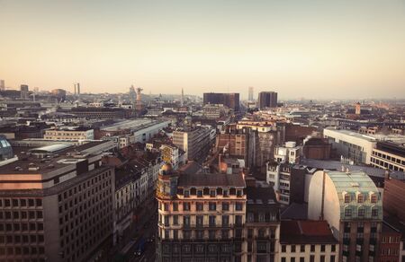BRUSSELS, BELGIUM - Mar 17, 2016: Cityscape of Brussels. View of buildings and streets of Brusselsのeditorial素材