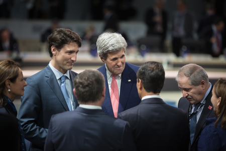 WASHINGTON D.C., USA - Mar 31, 2016: Working moments at the Nuclear Security Summit in Washington. The Nuclear Security Summit is a world summit, aimed at preventing nuclear terrorism around the globeのeditorial素材