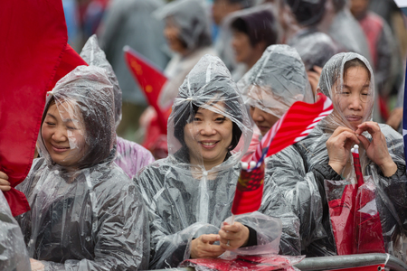 WASHINGTON D.C., USA - Apr 01, 2016: A peaceful demonstration of Chinese activists during the Nuclear Security Summit in Washington, DCのeditorial素材