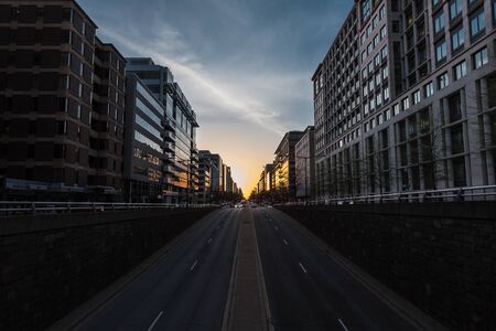 WASHINGTON D.C., USA - Mar 31, 2016: Streets and architecture of Washington DC. Washington is the capital of the United Statesのeditorial素材