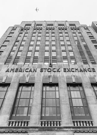 American stock exchange AMEX in Lower Manhattan, NYC. Third-largest stock exchange by trading volume in the United Statesのeditorial素材