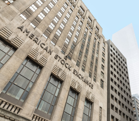 American stock exchange AMEX in Lower Manhattan, NYC. Third-largest stock exchange by trading volume in the United Statesのeditorial素材