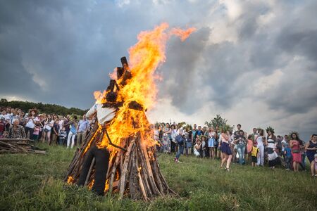 KIEV, UKRAINE - Jul 07: Kupala Night, also known as Ivan Kupala Day is celebrated in Ukraine, Belarus, Poland, and Russia currently on the night of 6-7 July in the Gregorian or New Style calendarのeditorial素材