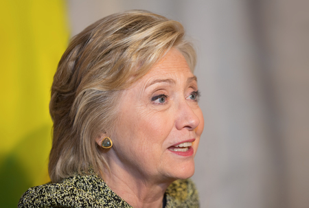 NEW YORK, USA - Sep 20, 2016: Candidate for Presidency of the United States Hillary Clinton during...