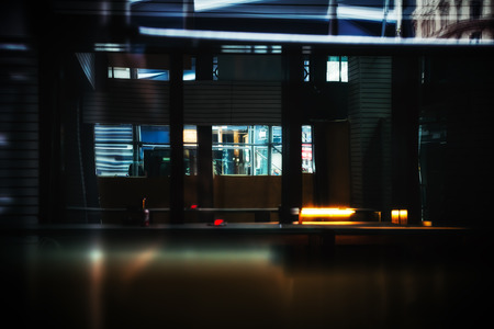 Abstract image of light and shadows on the streets of Manhattan in New York Cityのeditorial素材