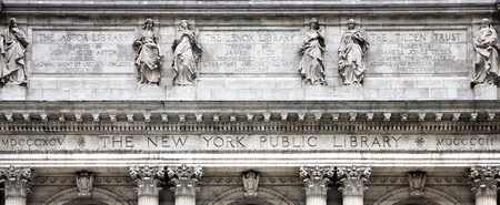 NEW YORK, USA - May 02, 2016: New York Public Library Main Branch in Midtown, Manhattan, NYC. With nearly 53 million items, New York Public Library is the second largest public library in the USのeditorial素材