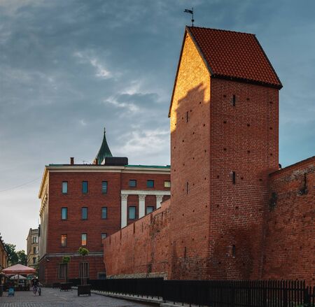 RIGA, LATVIA - 22 Jul 2011: Architecture of old Riga early in the morning. Riga is the capital and the largest city of Latvia widely known due to its unique medieval and Gothic architectureのeditorial素材