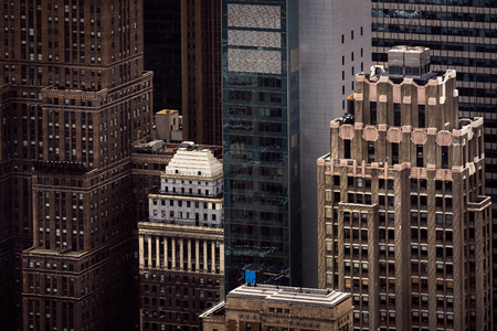 NEW YORK, USA - May 03, 2016: The streets and roofs of Manhattan. New York City Manhattan midtown viewのeditorial素材