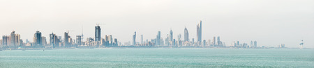 KUWAIT CITY, KUWAIT - 19 Mar 2018: Kuwait's coastline and skylineのeditorial素材