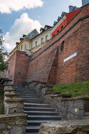 Lublin, Poland - Jul 27, 2018: Streets and architecture of the old city of Lublin. Lublin is the ninth largest city in Poland.のeditorial素材