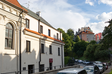 Lublin, Poland - Jul 27, 2018: Streets and architecture of the old city of Lublin. Lublin is the ninth largest city in Poland.のeditorial素材