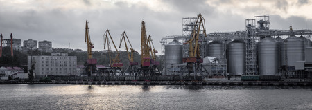 Odessa, Ukraine - Sep 10, 2018: Marine Industrial Commercial Port. Industrial zone of Odessa sea...