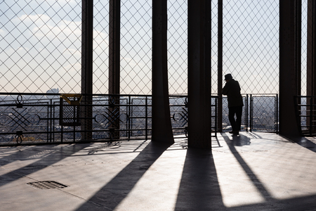 PARIS, FRANCE - Nov 07, 2017: Eiffel Tower Observation Deck. Tourists at the Eiffel Tower in Parisのeditorial素材