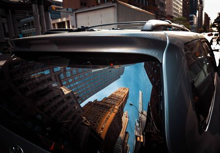 NEW YORK, USA - Sep 27, 2015: Streets of Manhattan. Manhattan is the most densely populated of the five boroughs of New York Cityのeditorial素材