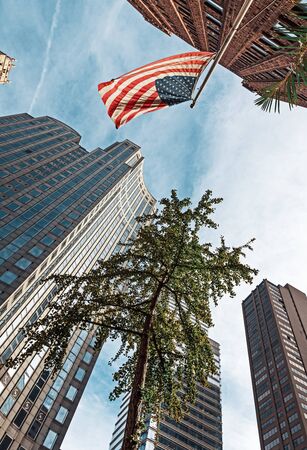 NEW YORK, USA - Sep 27, 2015: Streets of Manhattan. Manhattan is the most densely populated of the five boroughs of New York Cityのeditorial素材