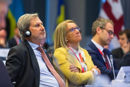 BRUSSELS, BELGIUM - May 14, 2019: Eap Eastern Partnership. Meeting of EU leaders at the EU...