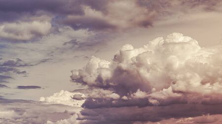 Nature background. Dramatic clouds on the skyの写真素材